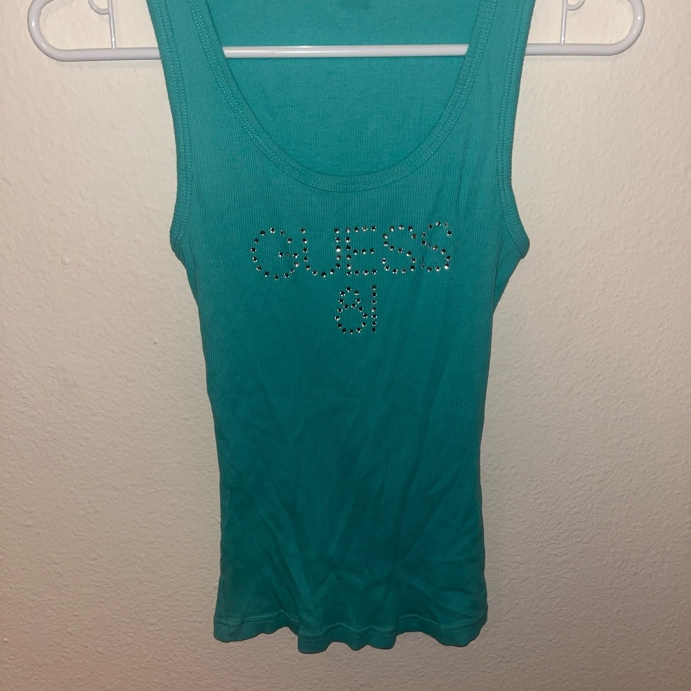 Guess Women's Turquoise Tank Top